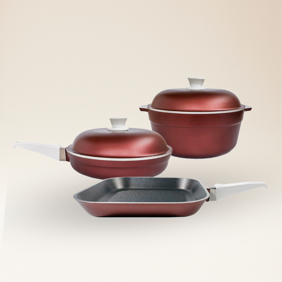 Set Estelar: Cacerola Grande, Sartén grande y Bifera Grande
